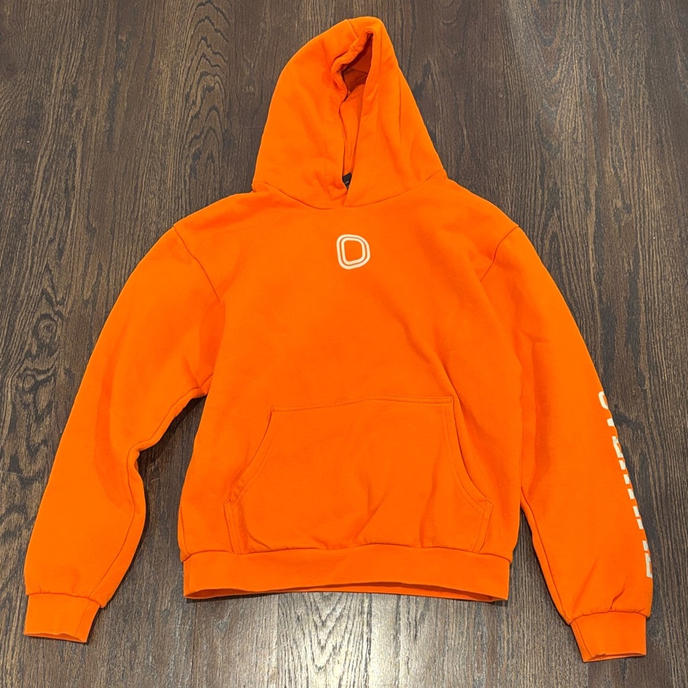 Overtime Kids’ Orange Pullover Hoodie with Logo Size XL